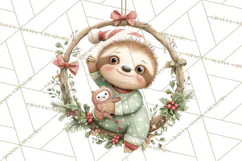 Christmas Pajamas Clipart PNG, Festive Animals Clip Art Product Image 4