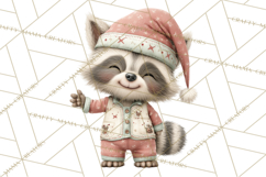 Christmas Pajamas Clipart PNG, Festive Animals Clip Art Product Image 2
