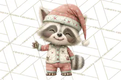 Christmas Pajamas Clipart PNG, Festive Animals Clip Art Product Image 2