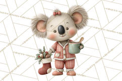 Christmas Pajamas Clipart PNG, Festive Animals Clip Art Product Image 2