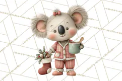 Christmas Pajamas Clipart PNG, Festive Animals Clip Art Product Image 2