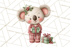 Christmas Pajamas Clipart PNG, Festive Animals Clip Art Product Image 5