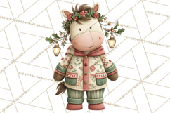 Christmas Pajamas Clipart PNG, Festive Animals Clip Art Product Image 2