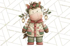 Christmas Pajamas Clipart PNG, Festive Animals Clip Art Product Image 2