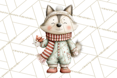 Christmas Pajamas Clipart PNG, Festive Animals Clip Art Product Image 3