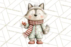 Christmas Pajamas Clipart PNG, Festive Animals Clip Art Product Image 3