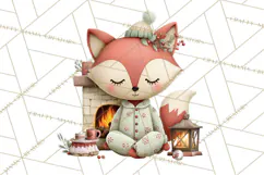 Christmas Pajamas Clipart PNG, Festive Animals Clip Art Product Image 4