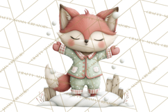 Christmas Pajamas Clipart PNG, Festive Animals Clip Art Product Image 5