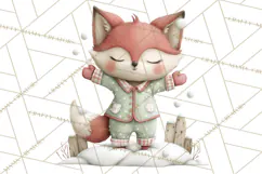 Christmas Pajamas Clipart PNG, Festive Animals Clip Art Product Image 5