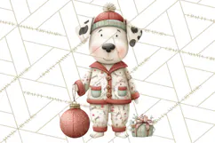 Christmas Pajamas Clipart PNG, Festive Animals Clip Art Product Image 2