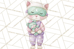 Christmas Pajama Party PNG, Watercolor Cozy Animal Clipart Product Image 3