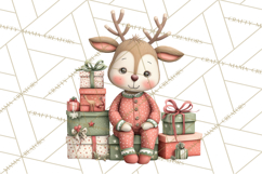 Christmas Pajamas Clipart PNG, Festive Animals Clip Art Product Image 3
