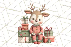 Christmas Pajamas Clipart PNG, Festive Animals Clip Art Product Image 3