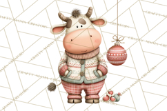 Christmas Pajamas Clipart PNG, Festive Animals Clip Art Product Image 4