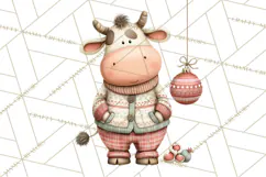 Christmas Pajamas Clipart PNG, Festive Animals Clip Art Product Image 4