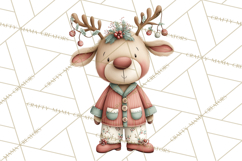 Christmas Pajamas Clipart PNG, Festive Animals Clip Art Product Image 5