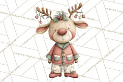 Christmas Pajamas Clipart PNG, Festive Animals Clip Art Product Image 5