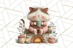 Christmas Pajamas Clipart PNG, Festive Animals Clip Art Product Image 2