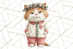 Christmas Pajamas Clipart PNG, Festive Animals Clip Art Product Image 3