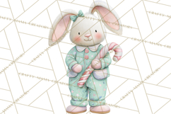 Christmas Pajama Party PNG, Watercolor Cozy Animal Clipart Product Image 3