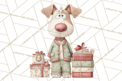 Christmas Pajamas Clipart PNG, Festive Animals Clip Art Product Image 2