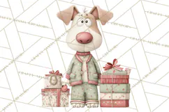 Christmas Pajamas Clipart PNG, Festive Animals Clip Art Product Image 2