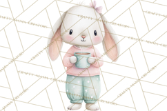 Christmas Pajama Party PNG, Watercolor Cozy Animal Clipart Product Image 2