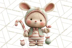 Christmas Pajamas Clipart PNG, Festive Animals Clip Art Product Image 3