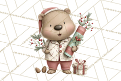 Christmas Pajamas Clipart PNG, Festive Animals Clip Art Product Image 5