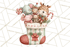 Christmas Pajamas Clipart PNG, Festive Animals Clip Art Product Image 2