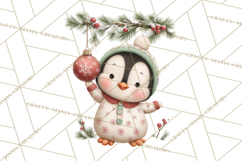 Christmas Pajamas Clipart PNG, Festive Animals Clip Art Product Image 3