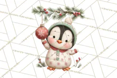 Christmas Pajamas Clipart PNG, Festive Animals Clip Art Product Image 3
