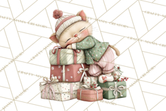 Christmas Pajamas Clipart PNG, Festive Animals Clip Art Product Image 5