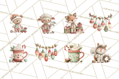 Christmas Pajamas Clipart PNG, Festive Animals Clip Art Product Image 2