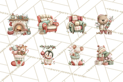 Christmas Pajamas Clipart PNG, Festive Animals Clip Art Product Image 7