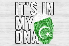 It's in my DNA Pakistan Flag Fingerprint PNG Sublimation Product Image 1