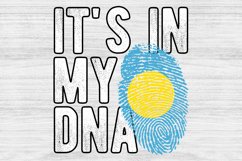 It's in my DNA Palau Flag Fingerprint PNG Sublimation Product Image 1