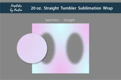 Pale Pink Seamless Straight Sublimation Photo Tumbler Wrap