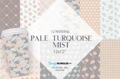 Pale Turquoise Mist Digital Paper, Vector Patterns Product Image 1