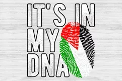It's in my DNA Palestine Flag Fingerprint PNG Sublimation Product Image 1