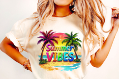 Summer Vibes PNG, Palm Trees PNG, Summer PNG, Beach PNG Product Image 1