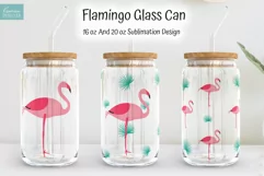 palm leaf and flamingo glass can sublimation summer ideas