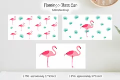 palm leaves and flamingo glass can sublimation summer ideas