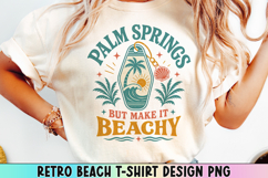 Retro Beach T Shirt Design, Distressed Coastal Sublimation. Product Image 1