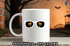 Palm Tree Sunglasses PNG Tropical Summer Vacation Design