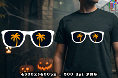 Palm Tree Sunglasses PNG Tropical Summer Vacation Design