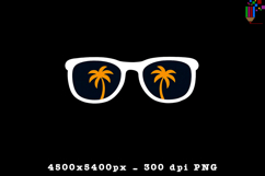 Palm Tree Sunglasses PNG Tropical Summer Vacation Design