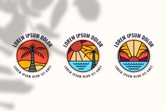 Palm Tree Vintage Logo Labels Product Image 1
