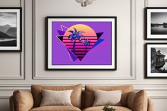 Palm trees at sunset inside triangle Product Image 3