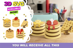 Pancakes of the world 3D SVG Product Image 1